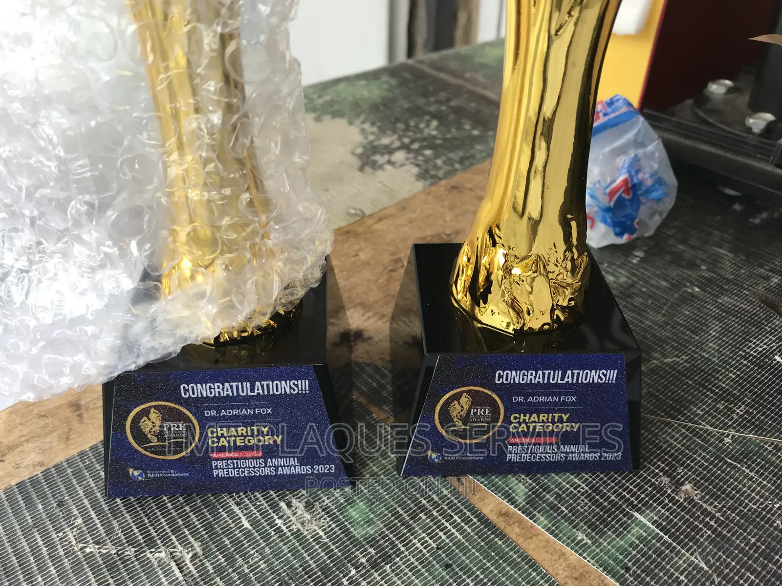 Gold Award Plaque for Your Events and Awards