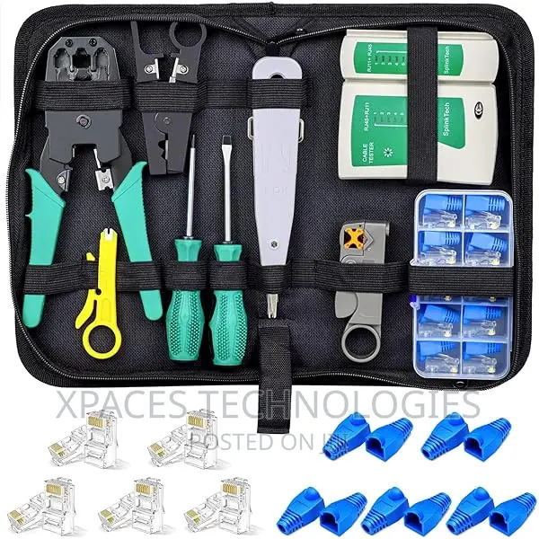 9in 1 Ethernet Lan Rj11, Rj45 Cat6 Networking Tool Kit