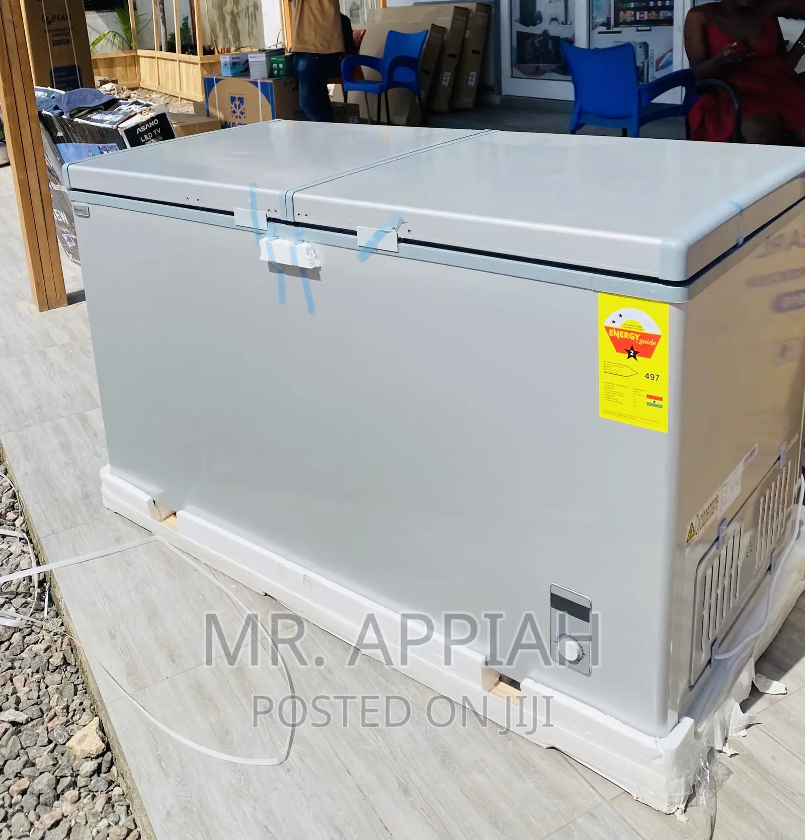 Elegant Gray Nasco 2 Door Electric Freezer Nas500fl,Gray.