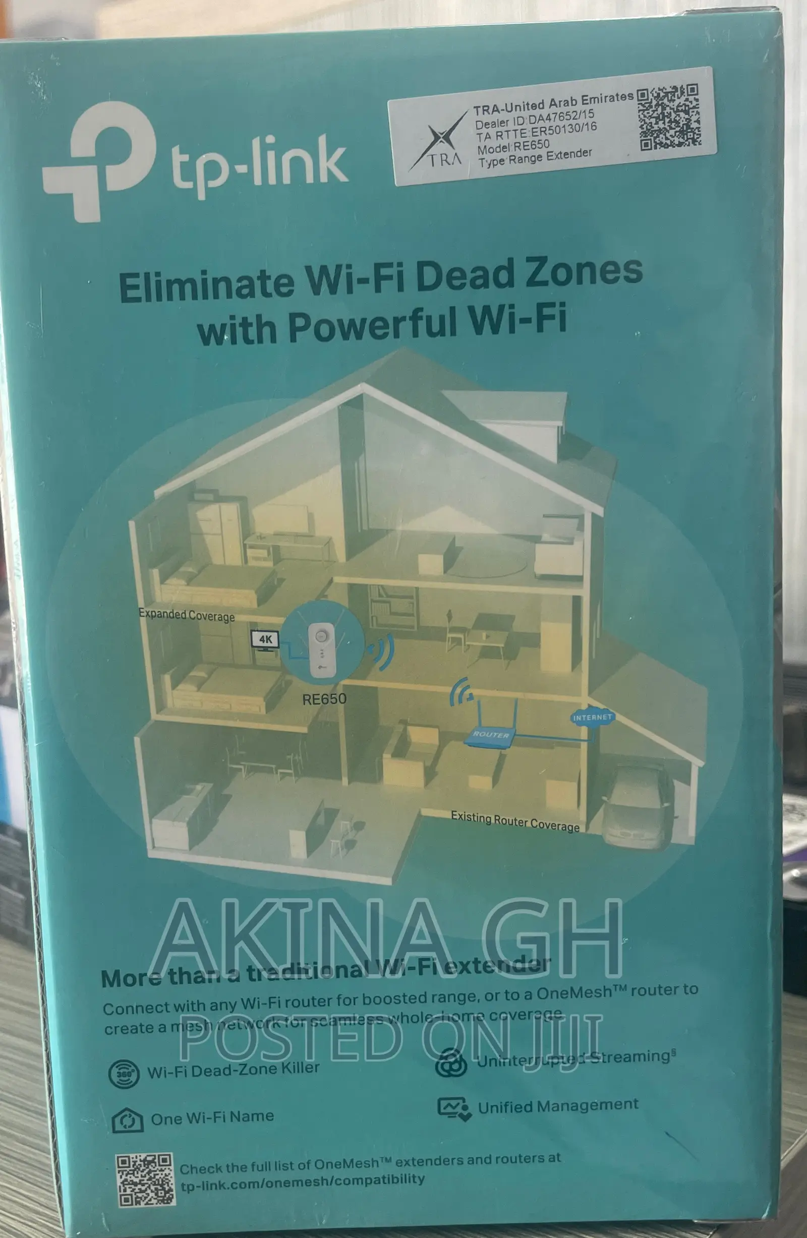 Tp-Link Re650 Mesh Wifi Extender Re650 Range Extender