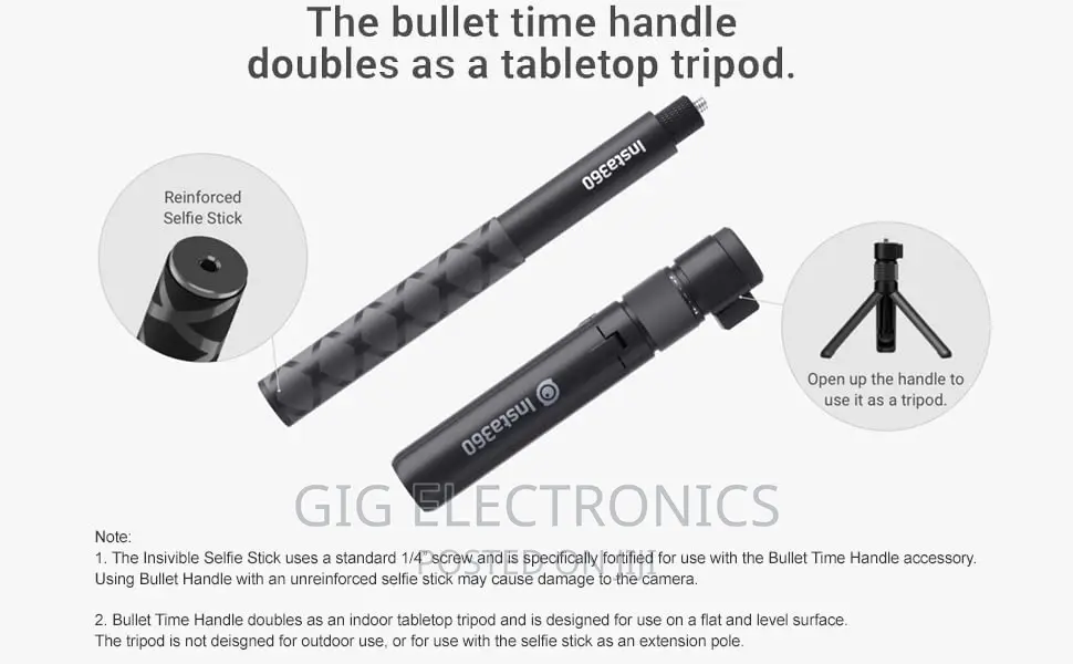Insta360 Bullet Time Bundle Invisible Selfie Stick