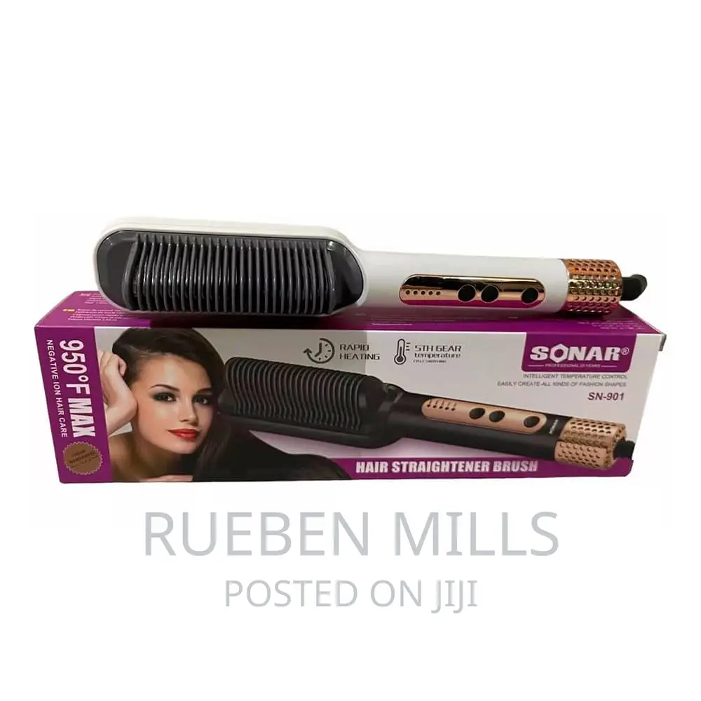 950 Degrees Sonar Ring Hot Comb Hair Straightener Brush