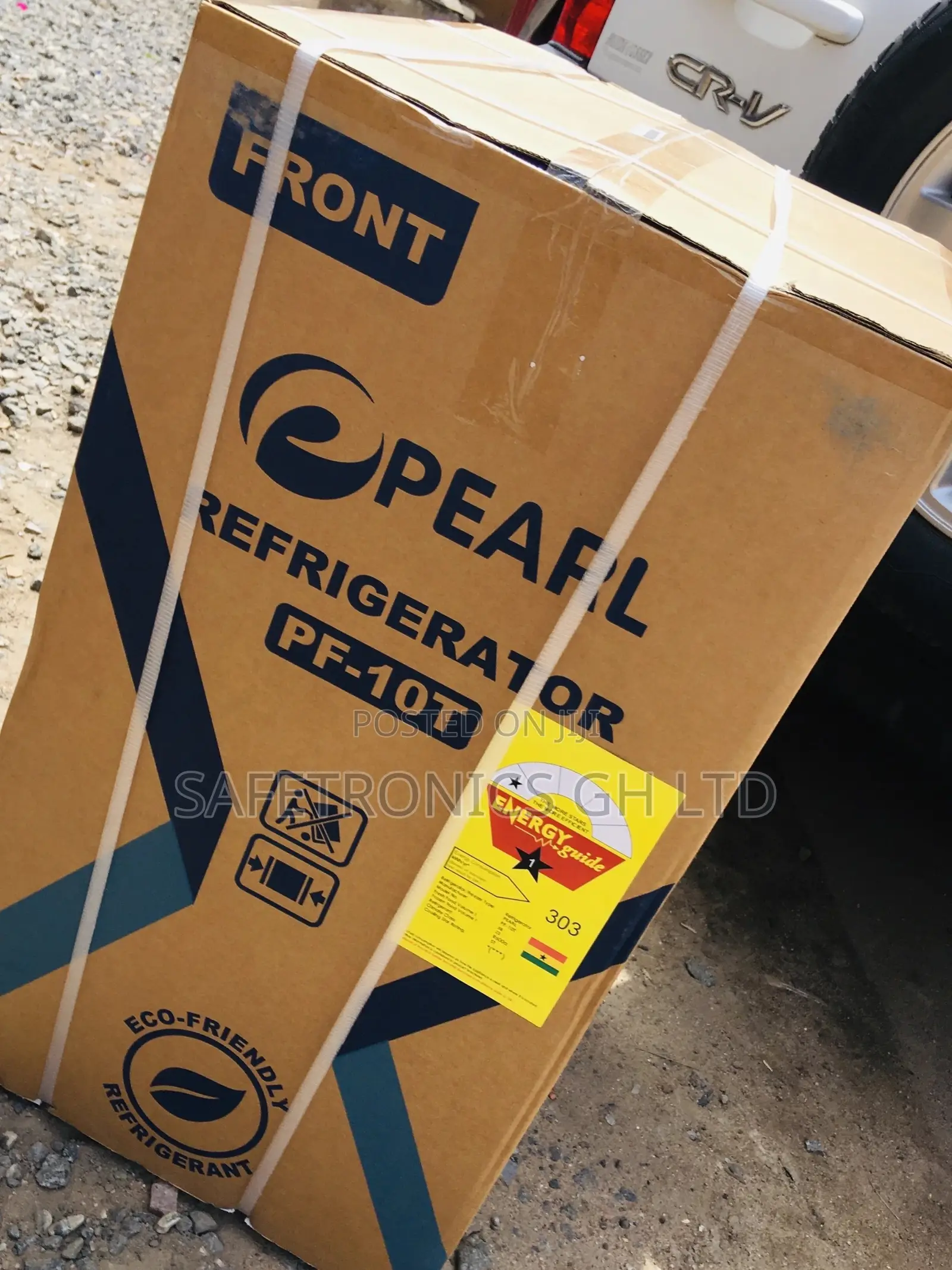 New Pearl Fridge PF-10T Doubledoor Topfreezer Black Glass 