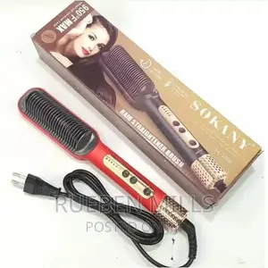 950 Degrees Sokany Ring Hot Comb Hair Straightener Brush
