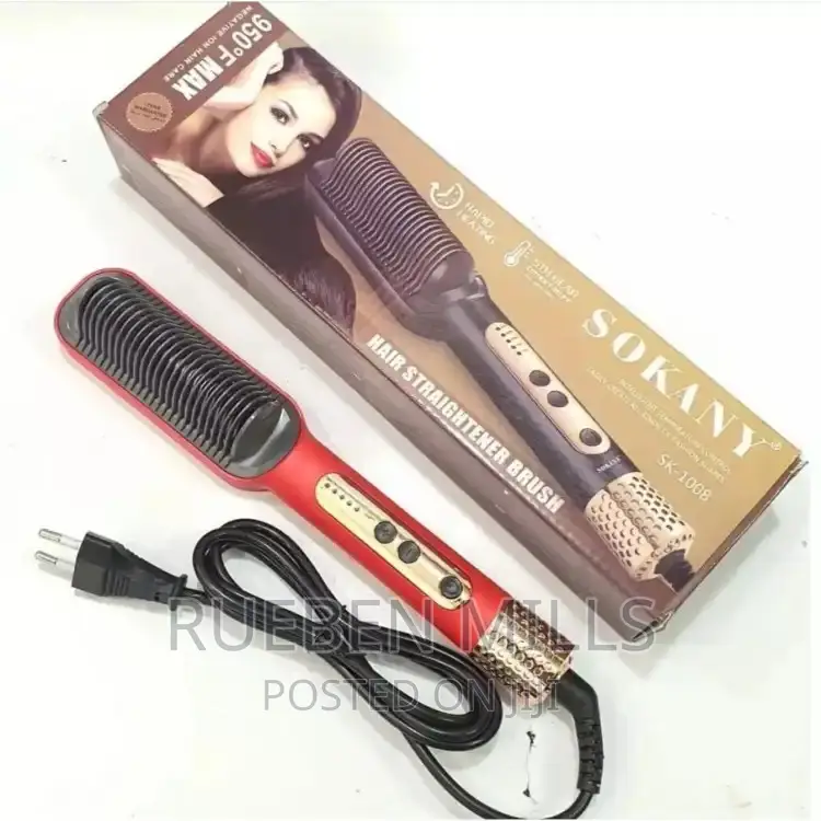 950 Degrees Sokany Ring Hot Comb Hair Straightener Brush