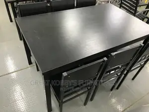 Wooden Dining Table With Six Chairs