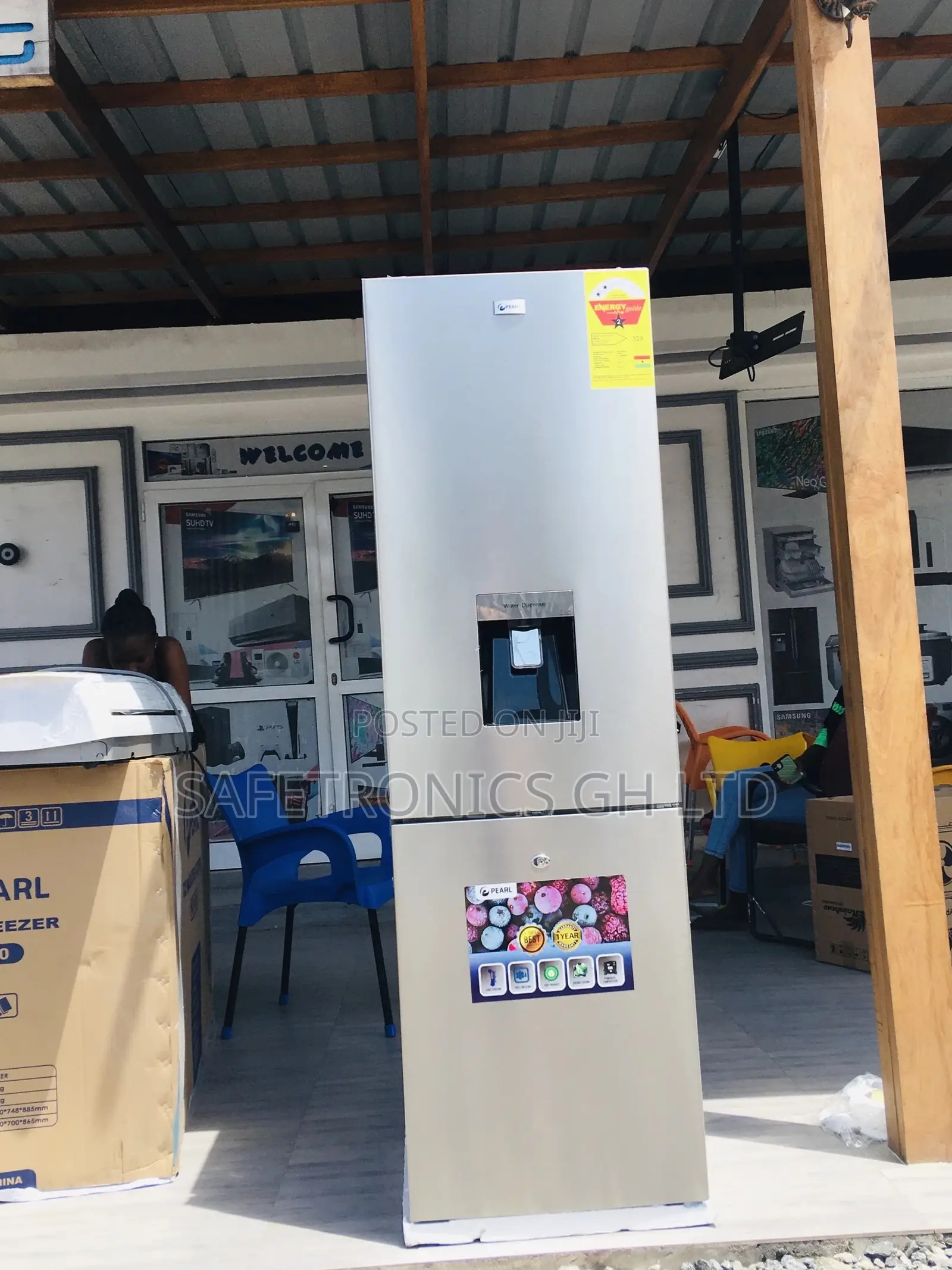 Grab Doubledoor Bottomfreezer Pf-330bwd Fridge Pearl