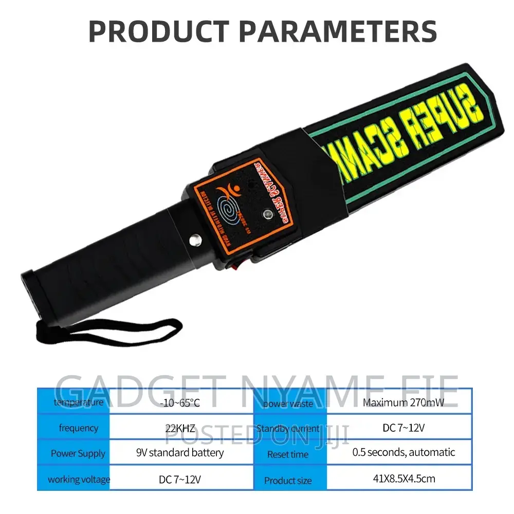 Hand Held Security Scanner - High Performance + Free Battery