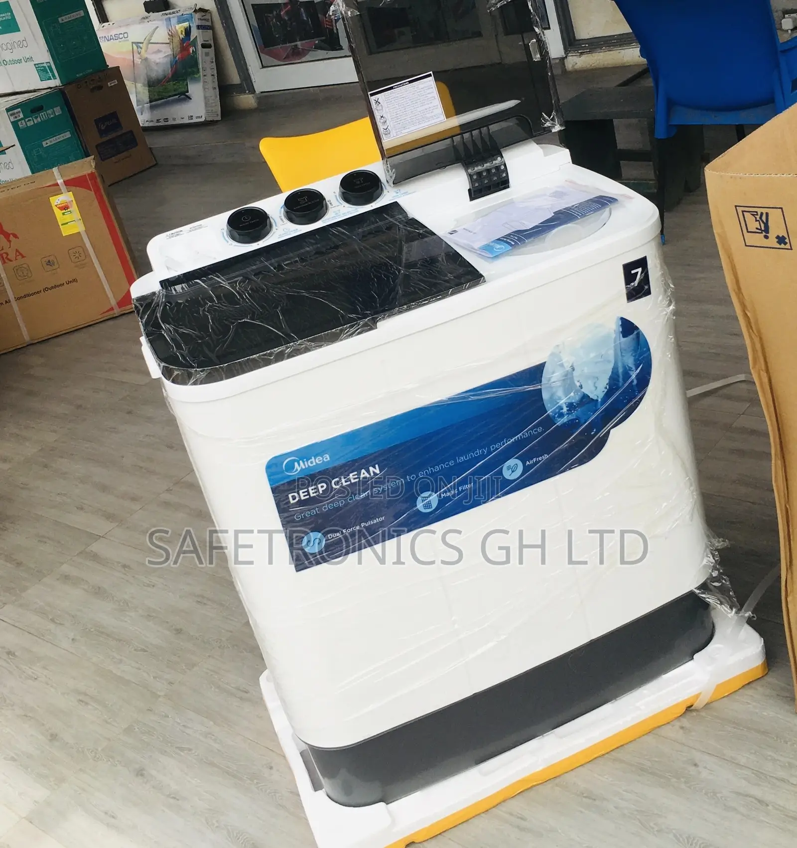 Grab Topload Washingmachine 7kg Semiautomatic Midea Electric