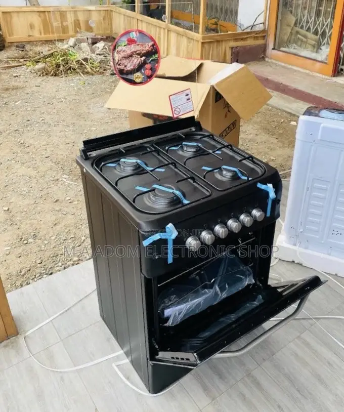 Highly Energy Saving Ferre 60x60 4gas Burner With Oven,Black