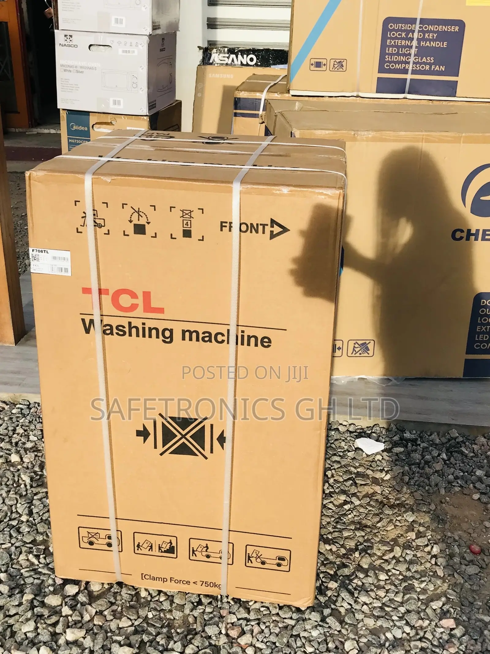 Washingmachine Topload Semiautomatic TCL Gray 8kg Electric