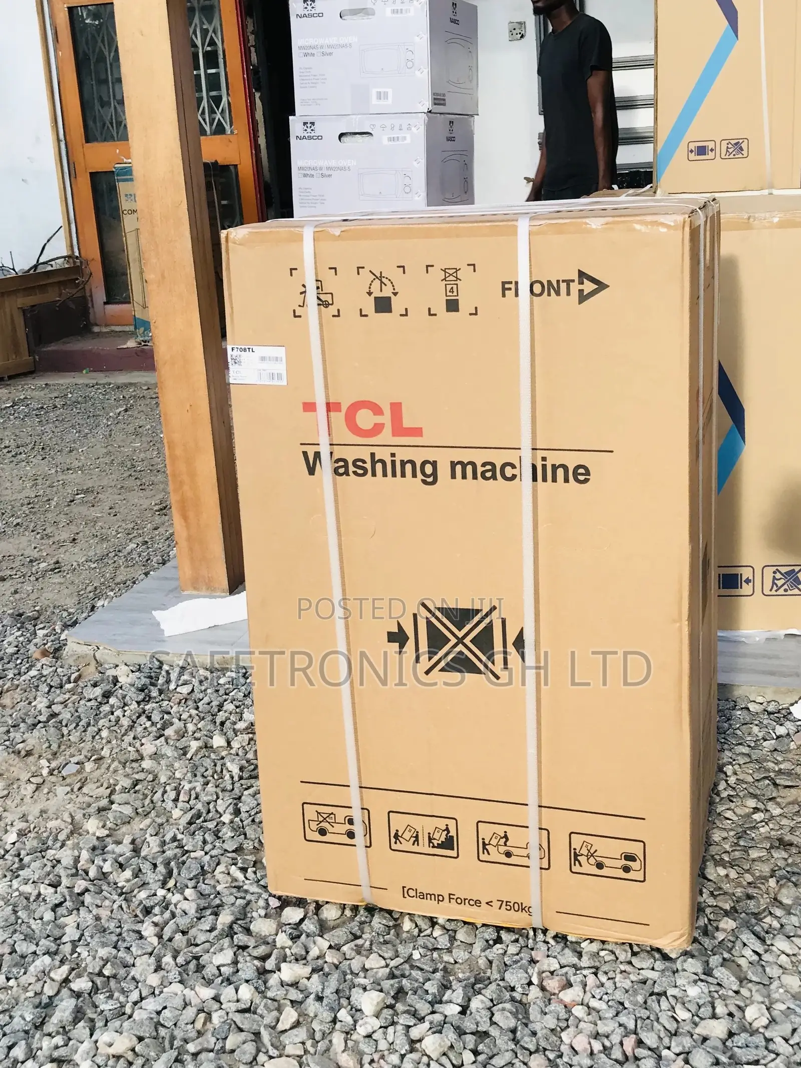 Semiautomatic TCL Gray Electric 8kg Washingmachine Topload