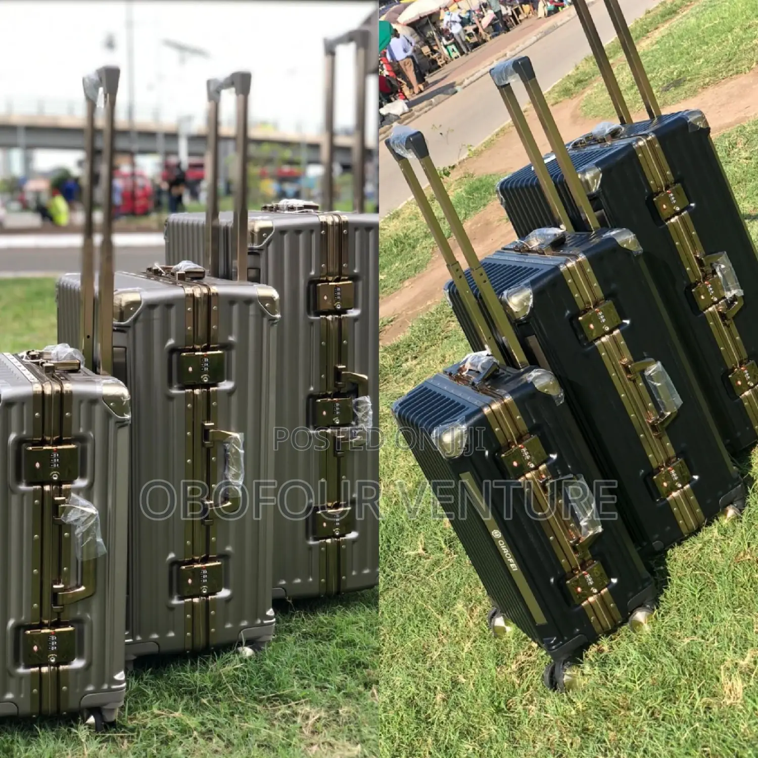 3in1 Zipless Anticrake Luxury Designer Luggage