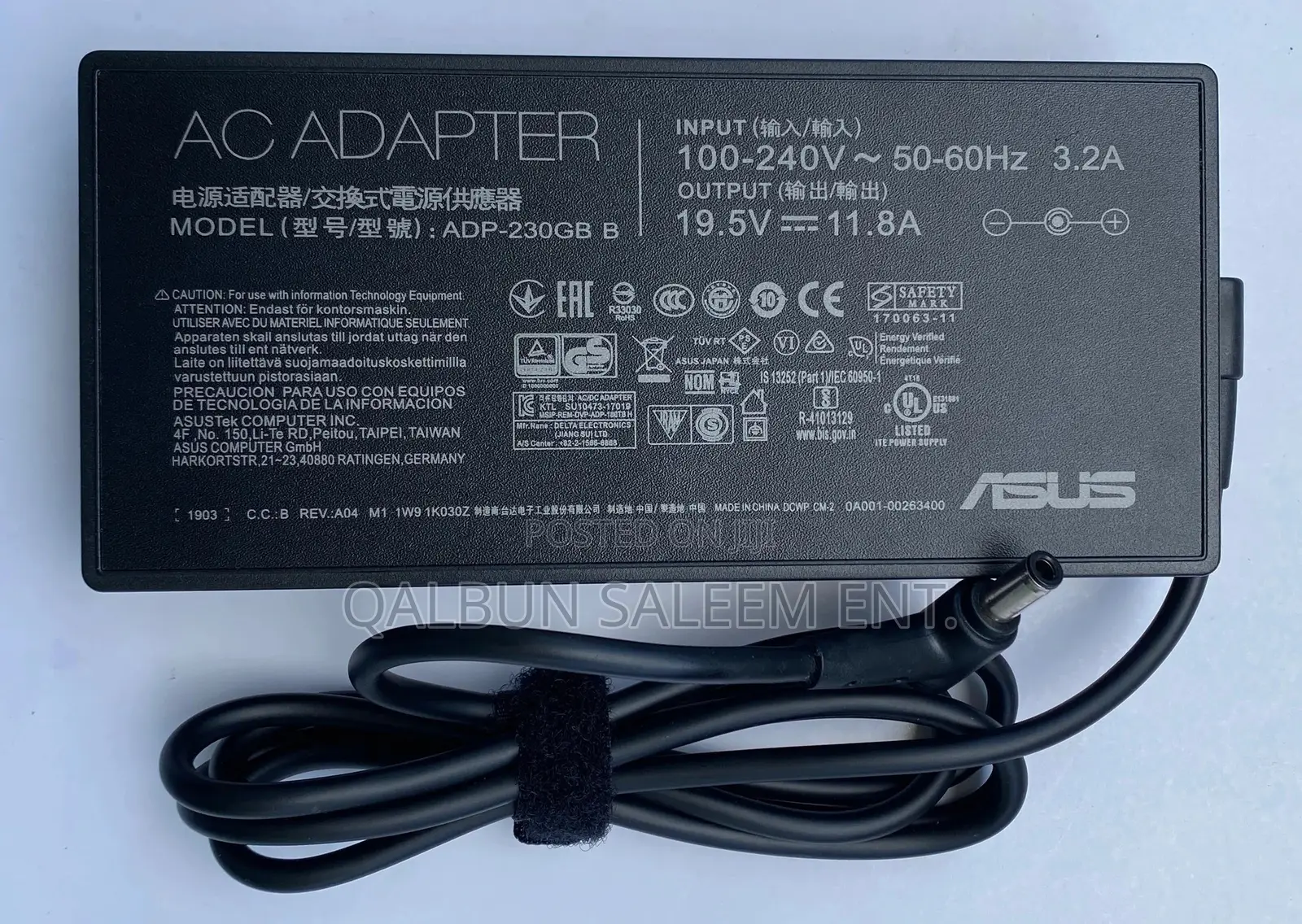 Original Asus 19.5v 11.8a 230w Laptop Charger/Adapter