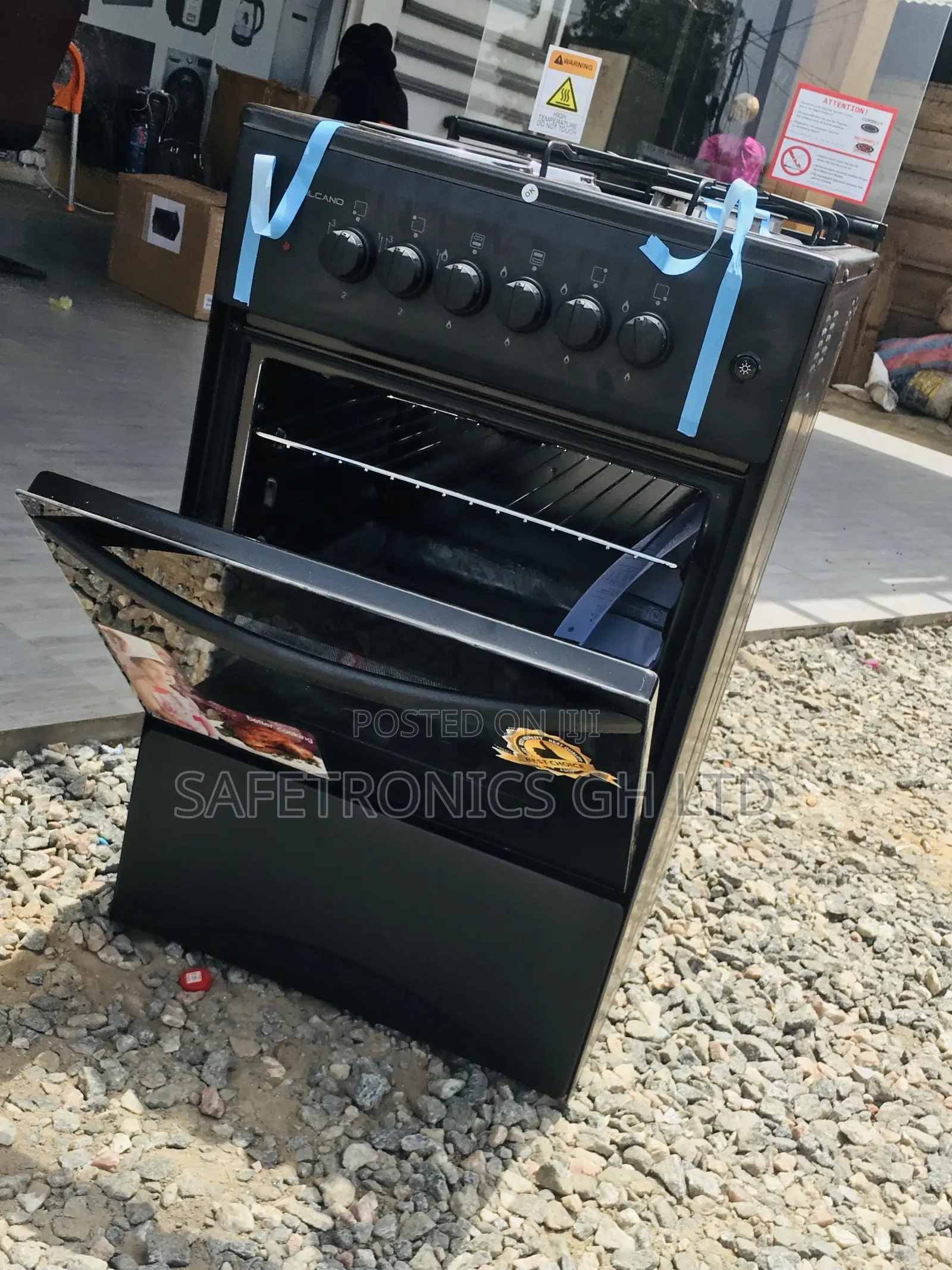 Oven With Grill 50x50 Black 2 Gas 2 Electric Cooker