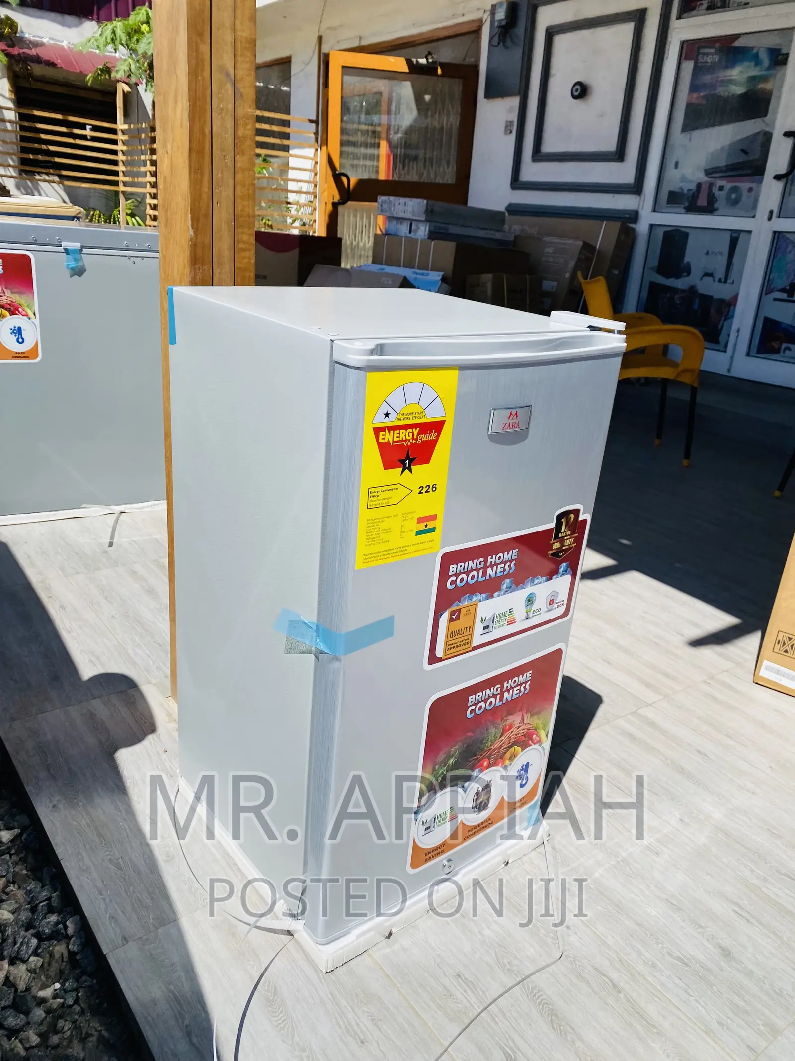 Fabulous Zara 11SD Single Door Table Atop Friidge(Silver).