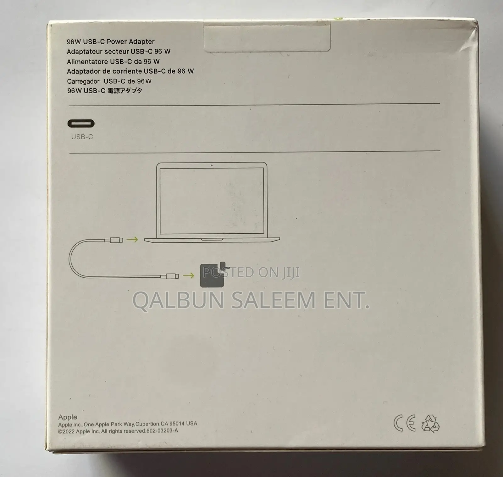 Original Apple Usb Type C 96w Power Adapter For Macbook