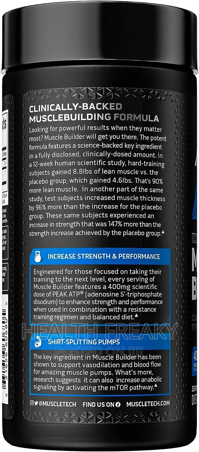Muscletech Muscle Builder Thick Muscles Enhanced Strength