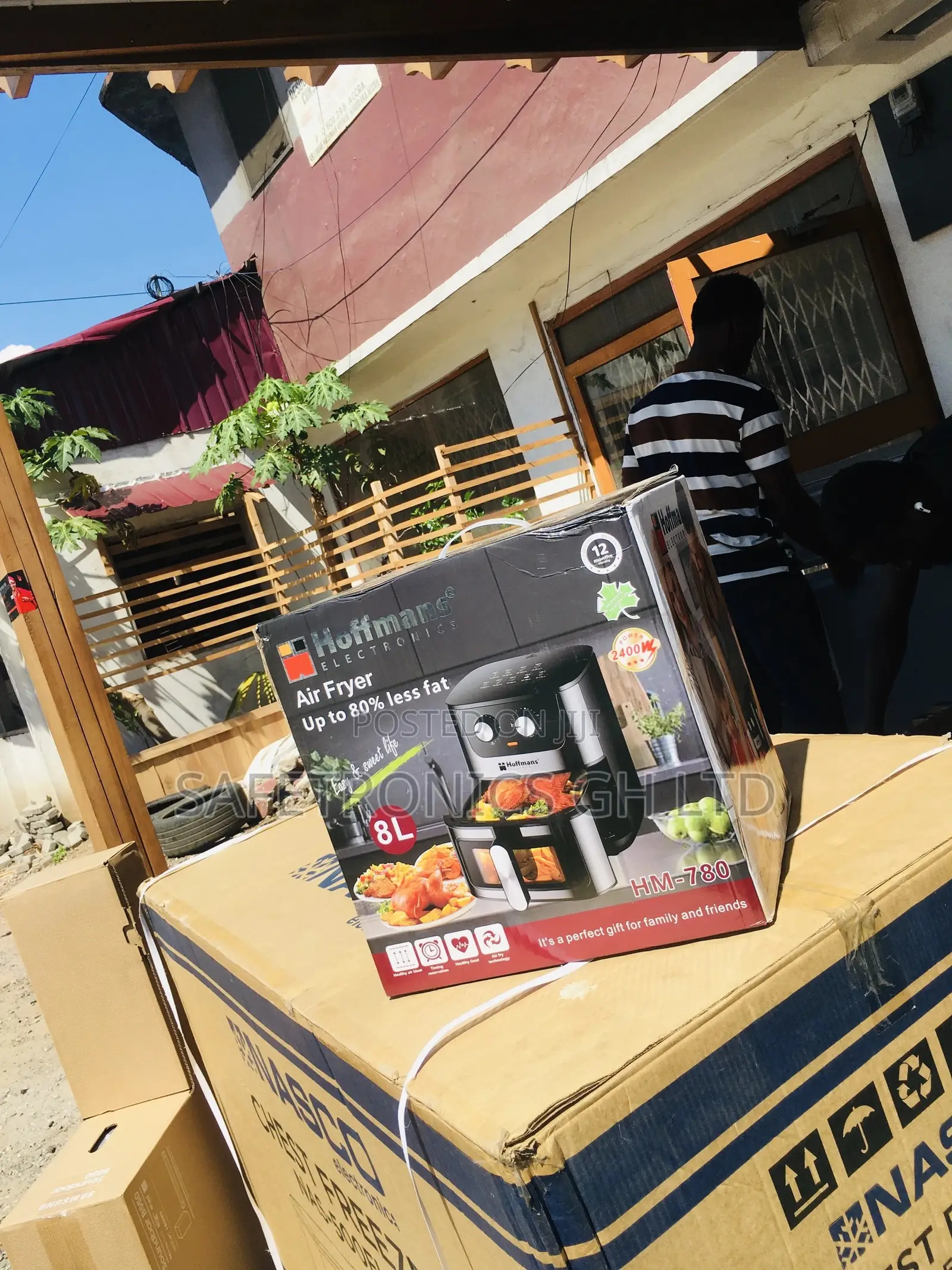 Lastest Electric Black Hoffman 8 Liters Air Fryer 