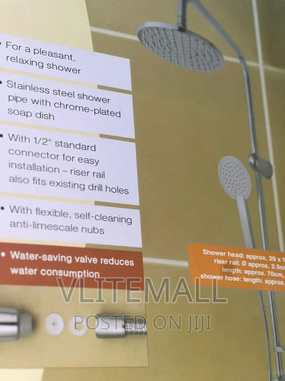 Unique Shower Pipe Set With 5 Spray Pattern