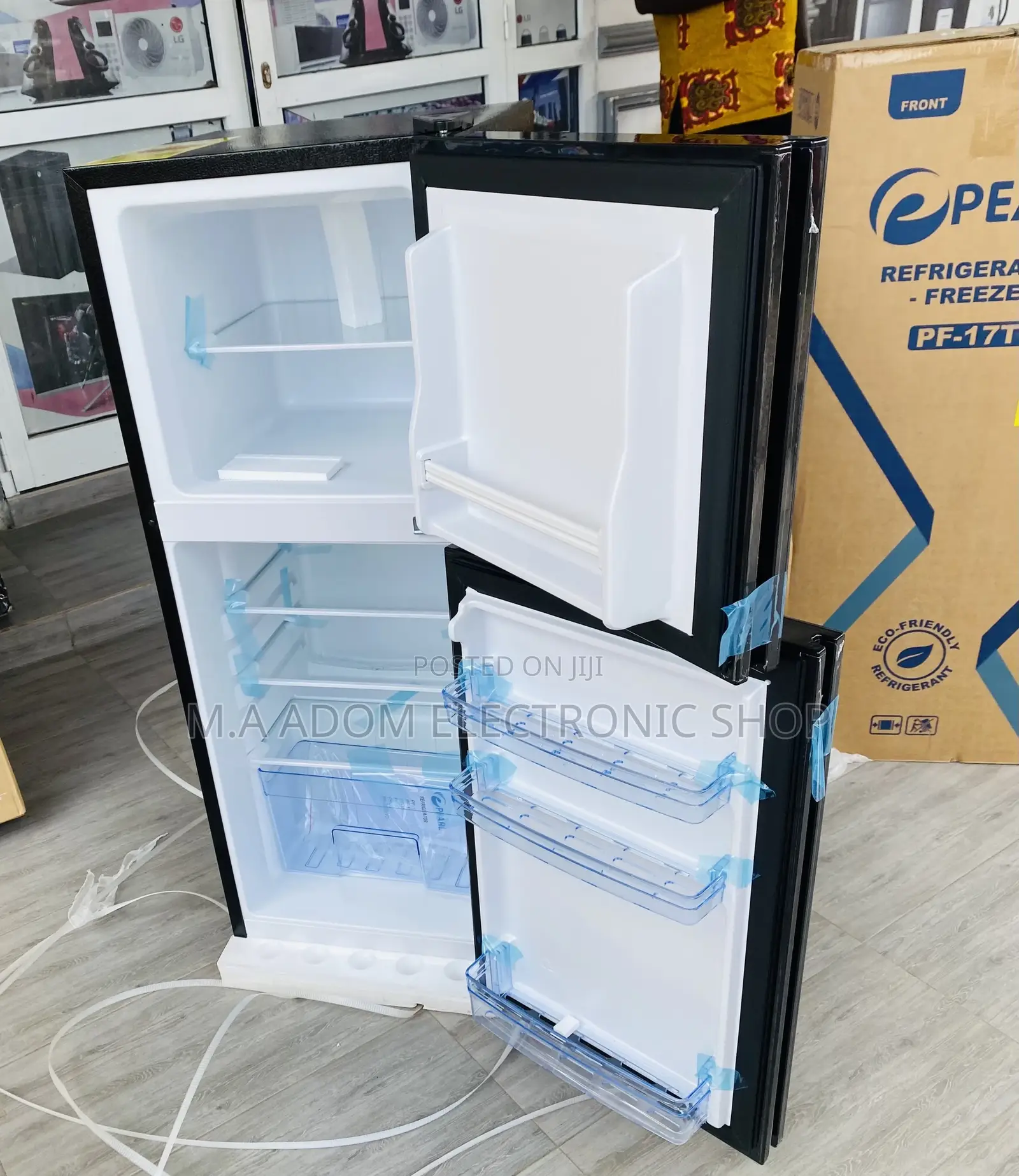 Shop Classic Pearl Pf-17t Double Door Fridge(Black)