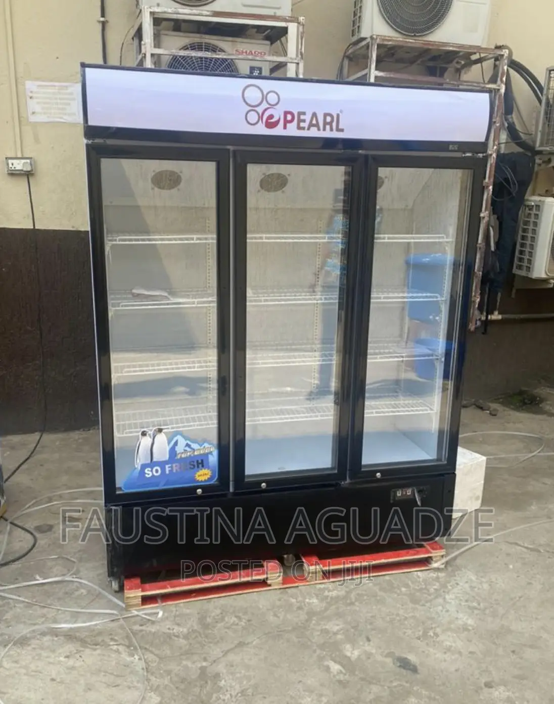 Pearl PVC 150 3 Doors Display Fridge