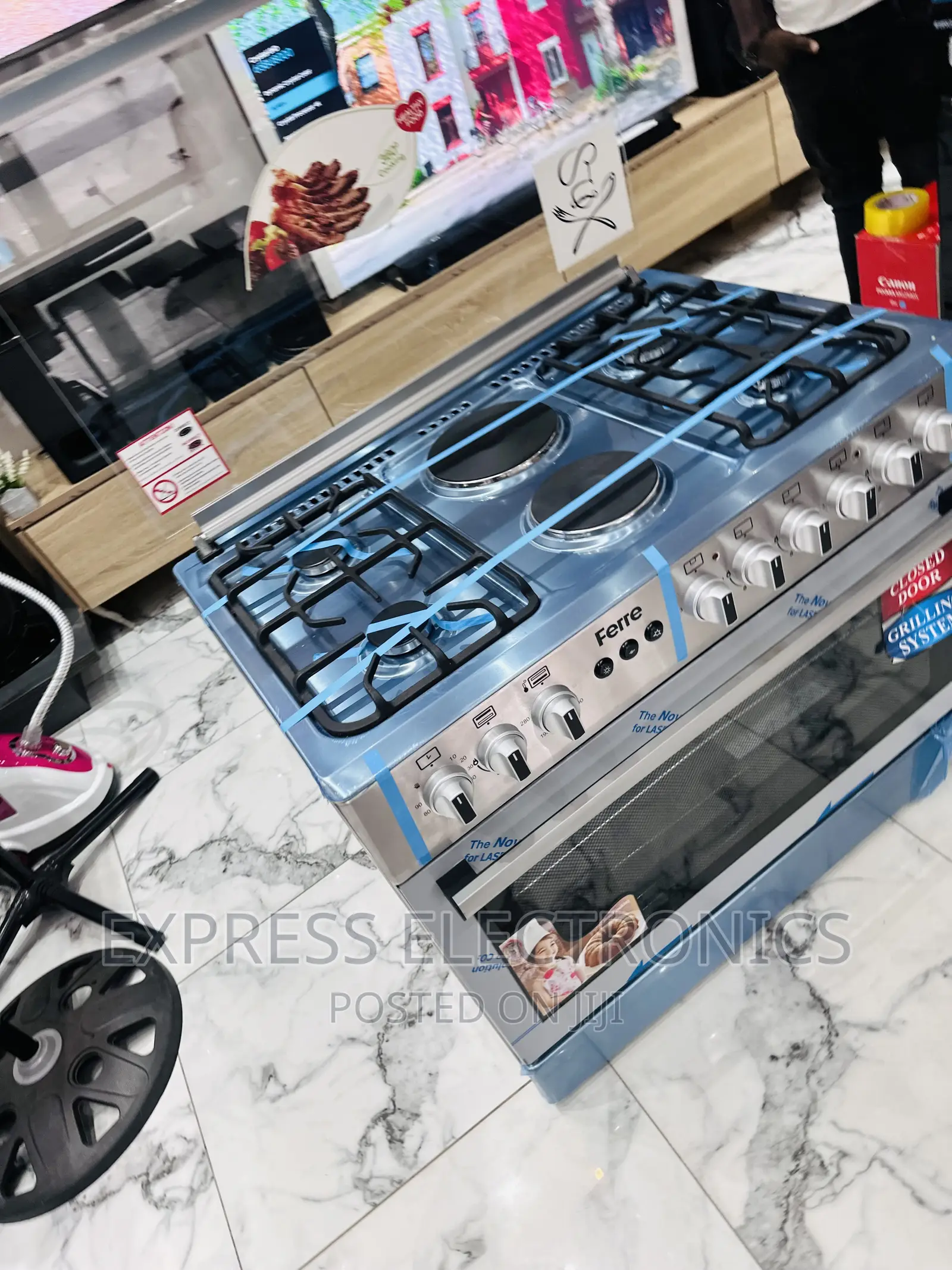 Text Us for Your Gas Electric Cooker Oven 4-2 Sliver