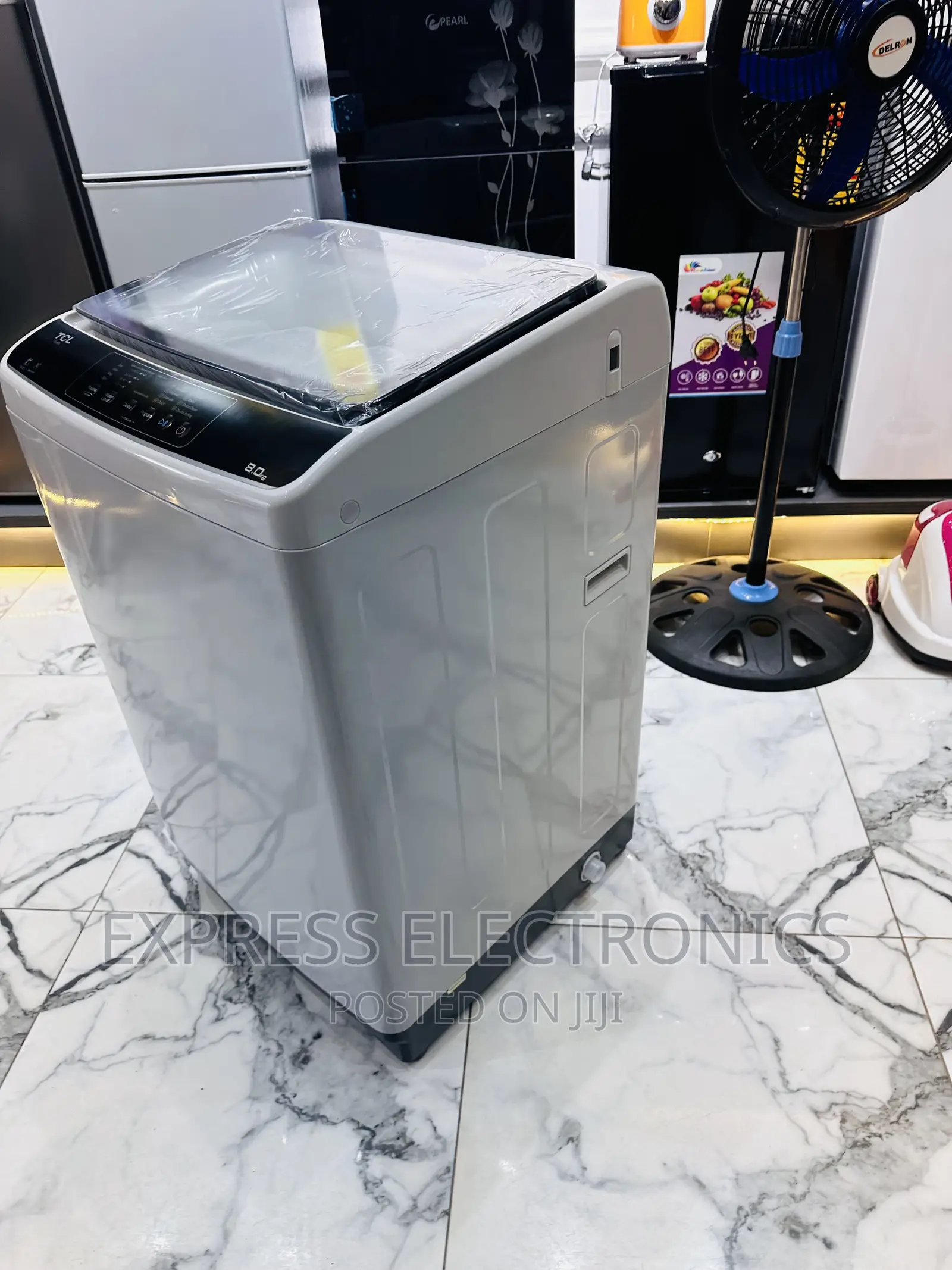 Glass Lid Washing Machine TCL 8kg Topload Full Auto