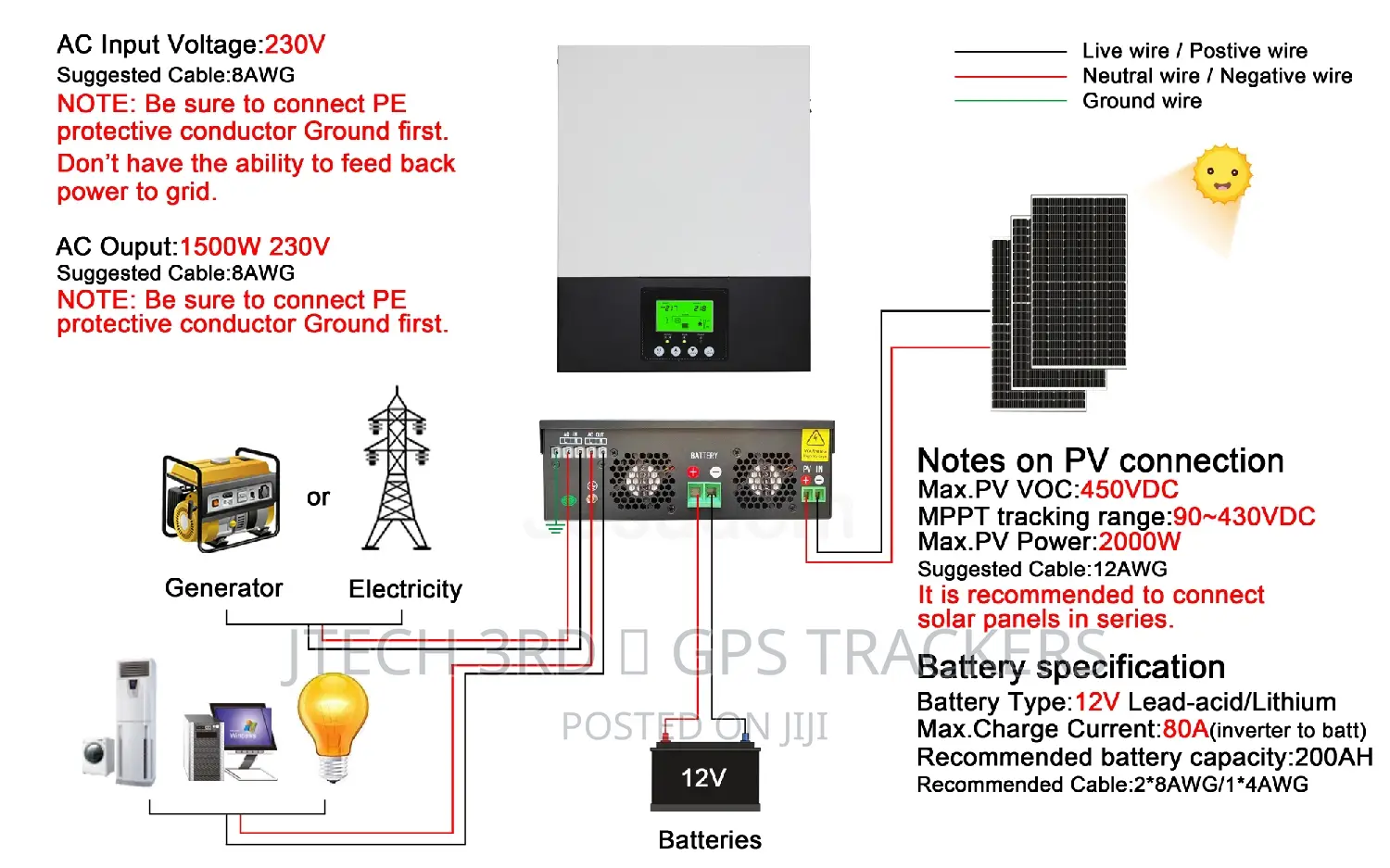 Solar Inverter Hybrid Inverter 3kva With Wifi