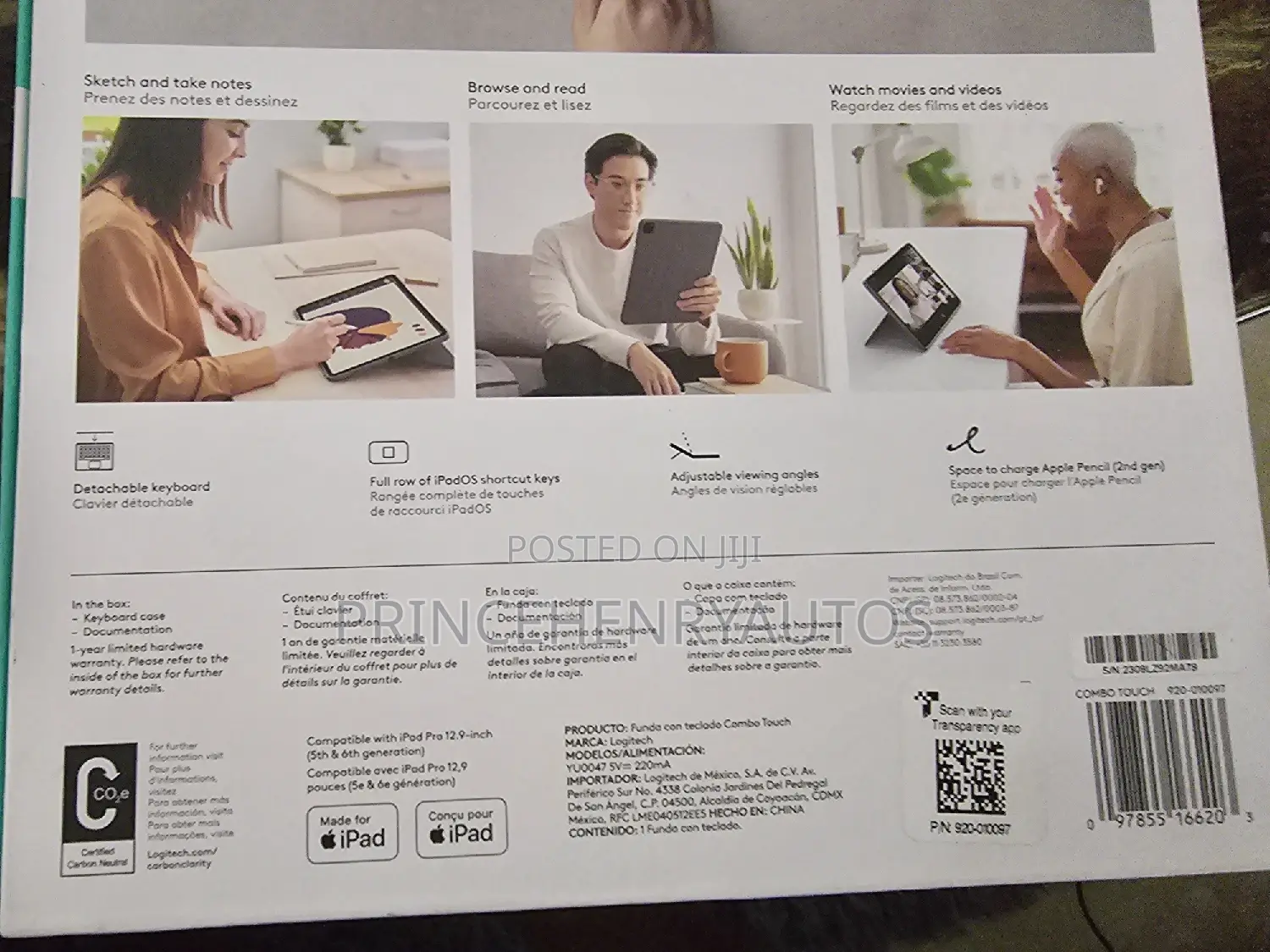 Logitech Combo Touch iPad Pro 12.9-Inch 5th, 6th Gen