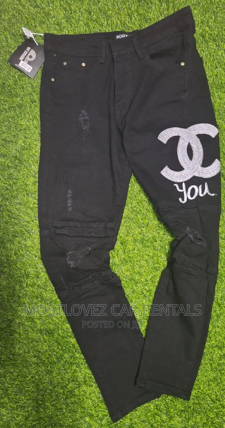Men's Ripped Black Jeans for Sale in Ghana