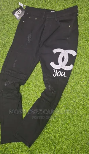 Men's Ripped Black Jeans for Sale in Ghana