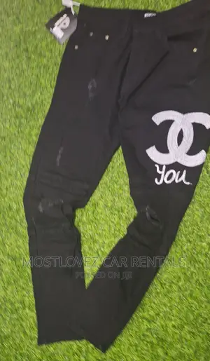 Men's Ripped Black Jeans for Sale in Ghana