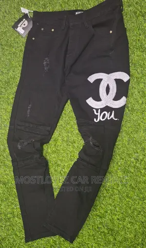 Men's Ripped Black Jeans for Sale in Ghana