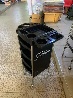 Fashion Saloon Trolley Rolex Stand With Wheels Black