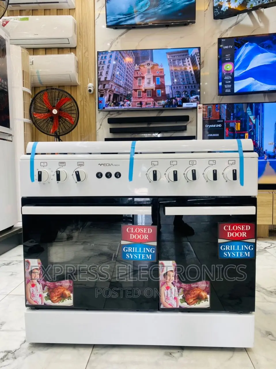 Newly Sealed Gas Cooker 5burner White 60/90 Midea