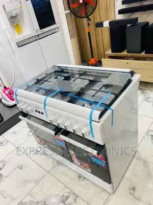 Stylish Design White 5burner All Gas Oven Rotisserie 60/90
