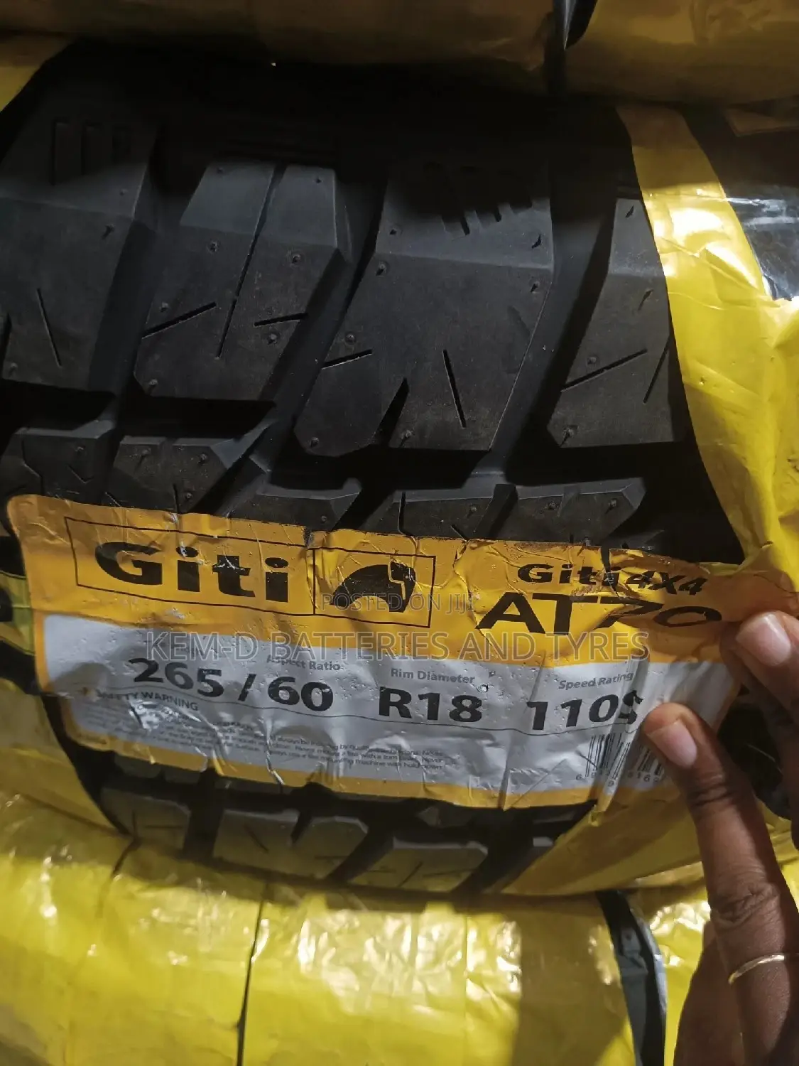 265/60r18 All Terrain Giti Tyres - Toyota Fortuner Prado