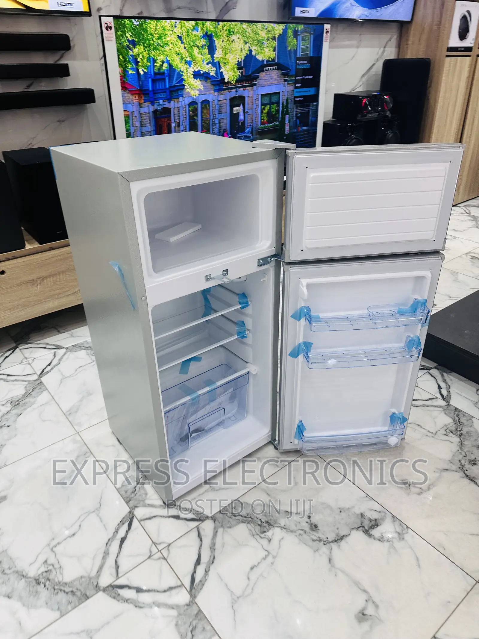 The Current Zara 12TM Double Door Fridge Grey