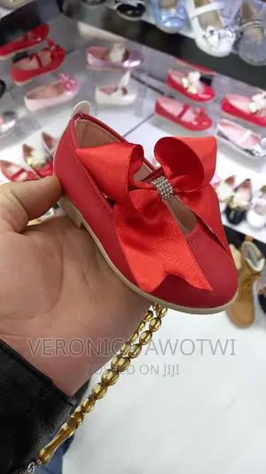 Christmas Red Flat Bow Shoes