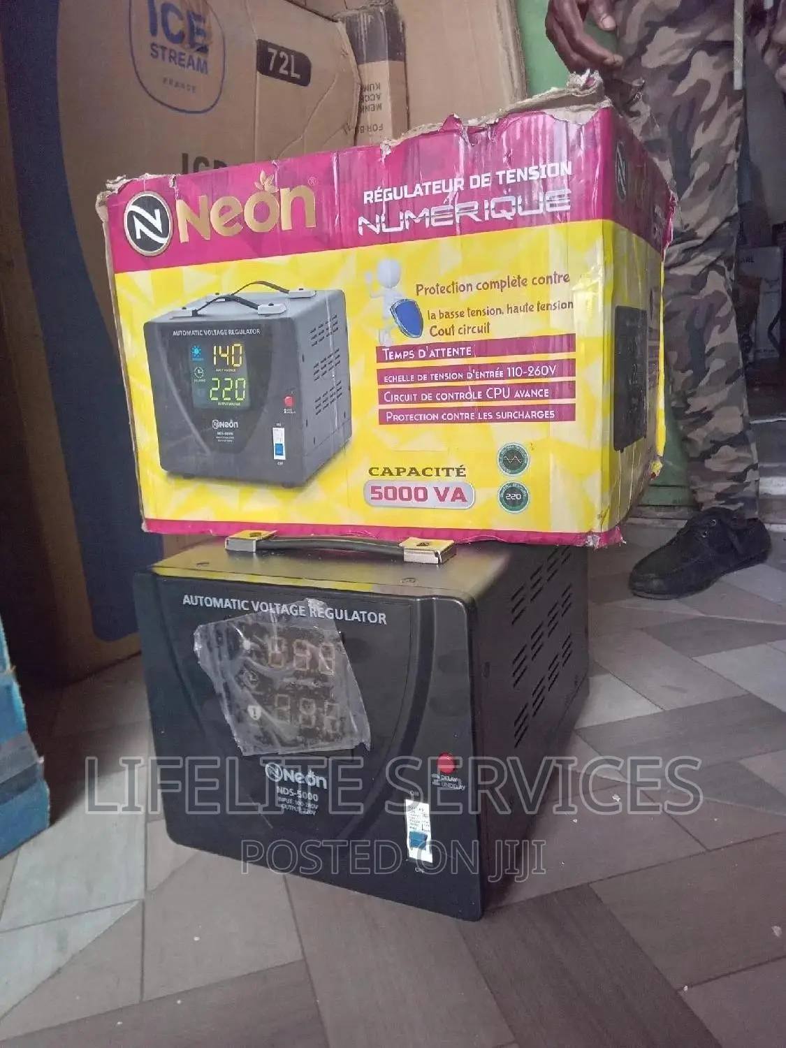 Neon Voltage Stabiliser 5000va