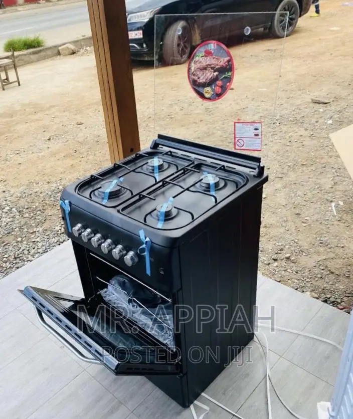 Ferre 60x60 Oven and Grill 4 Gas Burner(Black) 