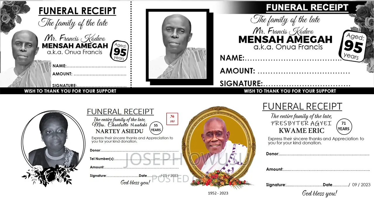 Funeral / Obituary Posters, Brochures And Souvenirs