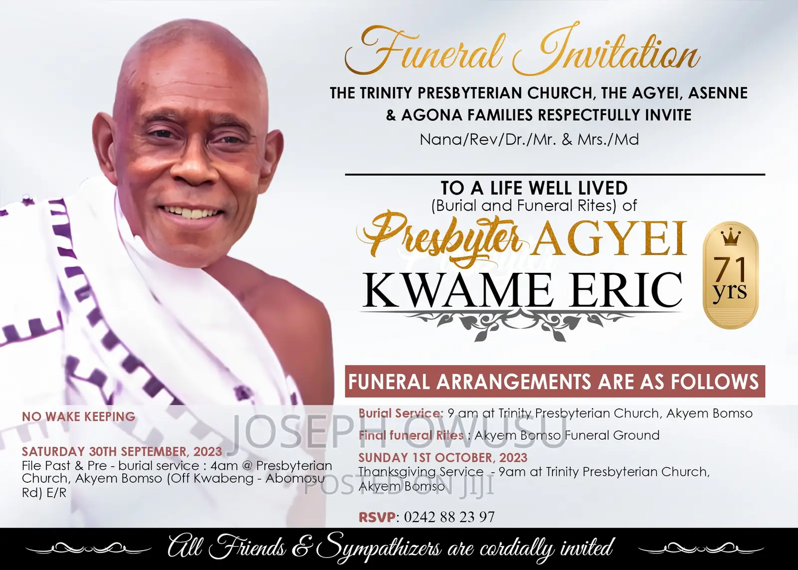Funeral / Obituary Posters, Brochures And Souvenirs