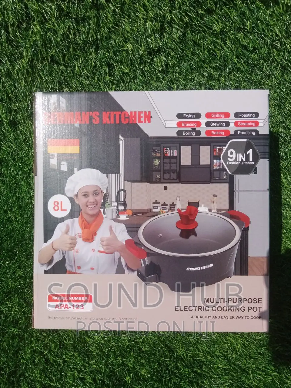 German Home Multipurpose Cooking Pot 8l