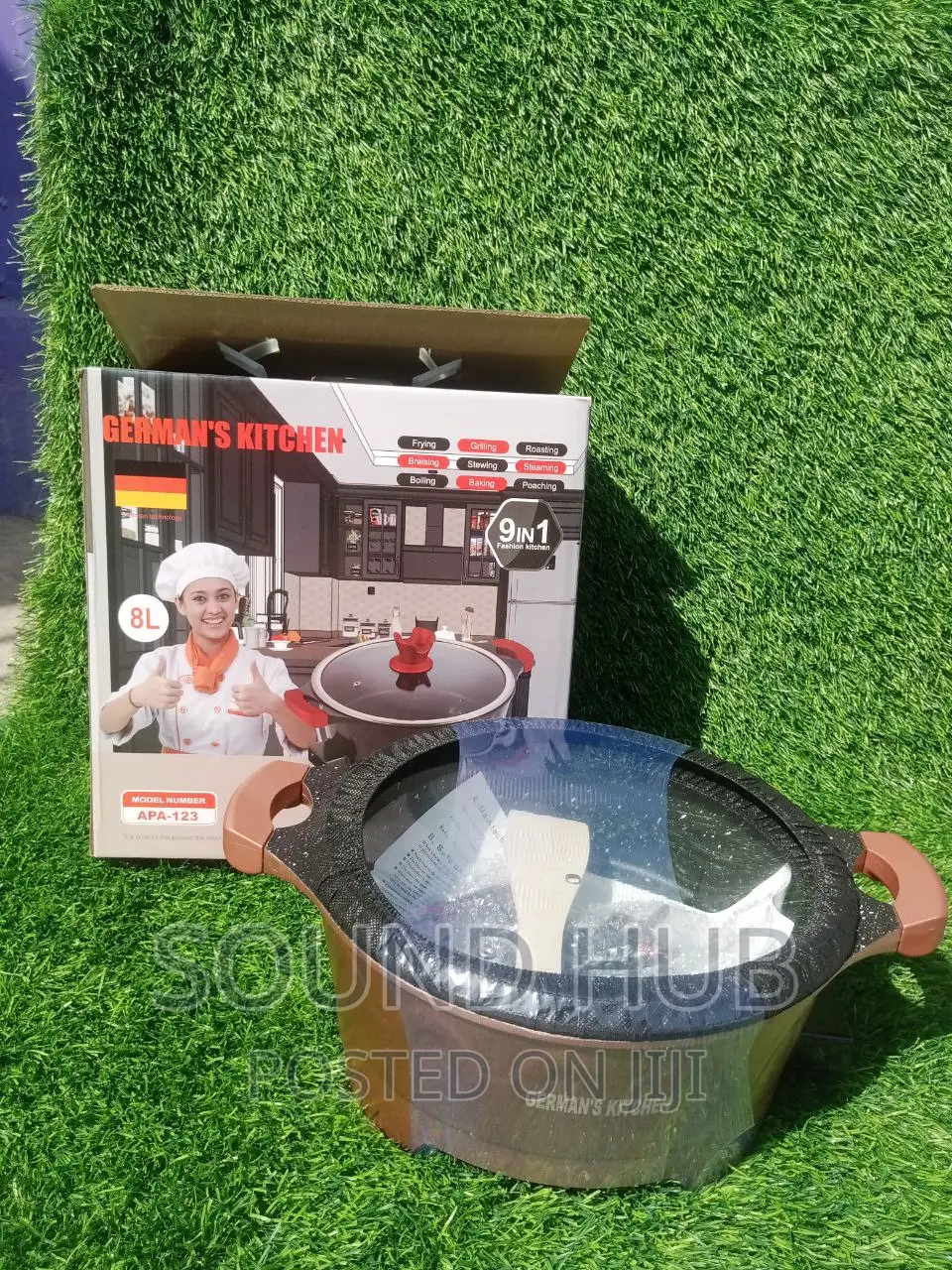 German Home Multipurpose Cooking Pot 8l