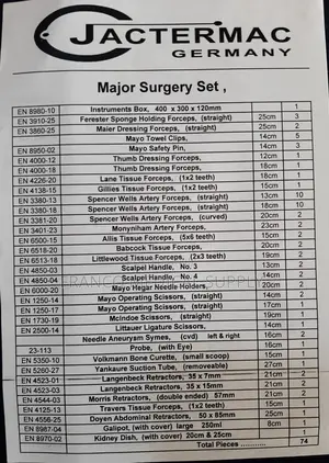 Major Surgery Set