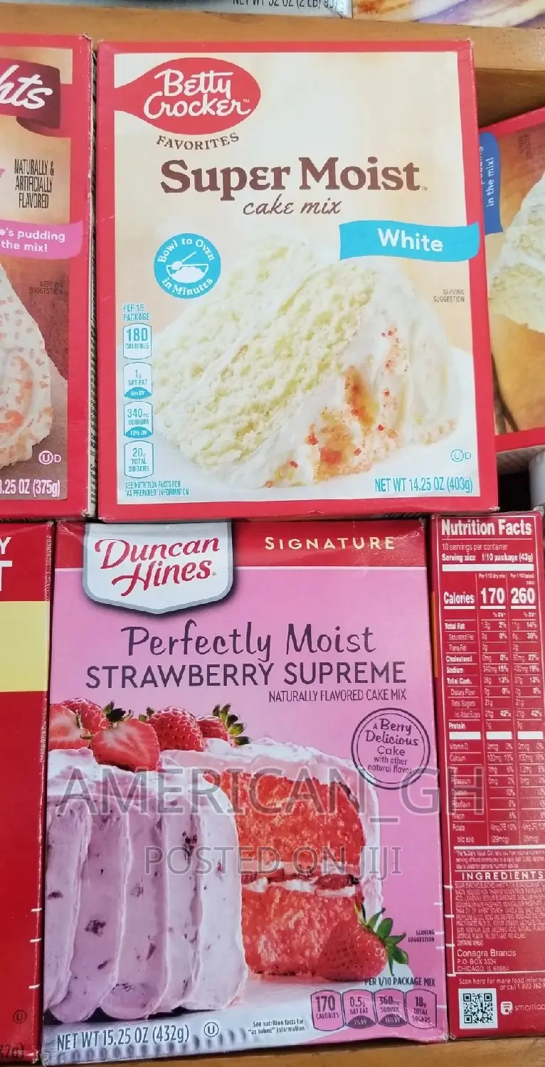Berty Crocker and Duncun Hines Cake Mix
