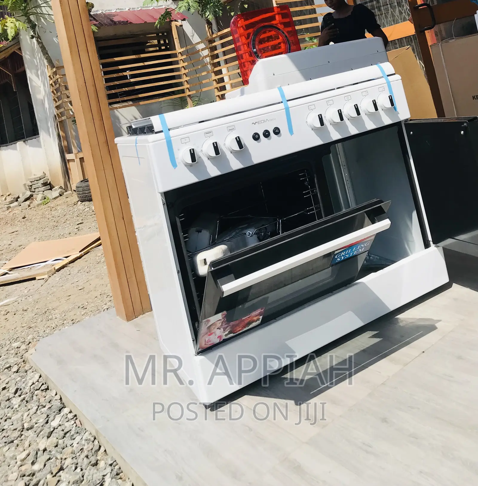 Buy Original Midea 5 Gas Burner(60x60)With Oven,White 