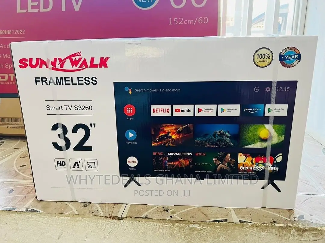32" Smart Android Led Tv| Sunnywalk 32" Tv| Netflix| Youtube|Slim|2026